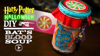 Honeydukes Bats Blood Soup Harry Potter Halloween DIY [upl. by Tymothy]