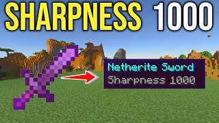 How to Get Sharpness 1000 in Minecraft Bedrock [upl. by Ahsiekahs]