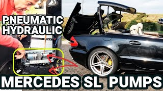 Mercedes SL Pumps👍 Hydraulic and Pneumatic checks  Handy Tips mercedes [upl. by Sharity]