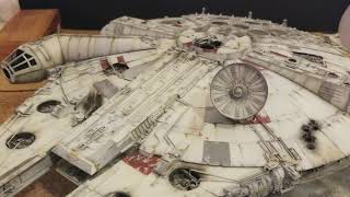 Star Wars Millennium Falcon model 1 Year build with tips [upl. by Akimad709]