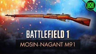 Battlefield 1 MosinNagant M91 Review Weapon Guide  New BF1 DLC Weapons  BF1 PS4 Gameplay [upl. by Liscomb530]