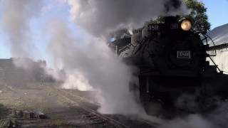 Cumbres and Toltec  Steam Powered Fall Double Header Departs Chama NM [upl. by Cinamod]