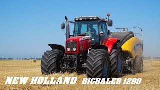 Stropersen met New Holland bigbaler 1290 Akkb Lugtenberg Nieuw Scheemda [upl. by Berthold]