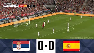 SERBIA VS ESPAÑA 00  LIGA DE NACIONES UEFA 2024  SIMULACIÓN uefa [upl. by Burwell]