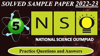 CLASS 5  NSO 202223  National Science Olympiad Exam  Solved Sample Paper  Olympiad Preparation [upl. by Ocsicnarf]