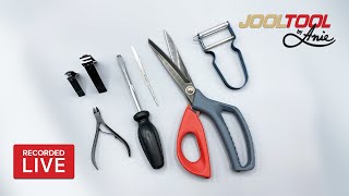 Part 2  Sharpening popular household items on the JOOLTOOL  LIVE with Anie [upl. by Ettenhoj]