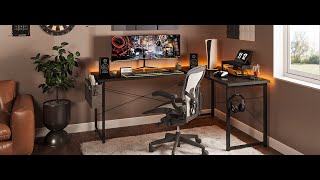 ODK L Shaped Desk with Monitor Shelf  Install Video [upl. by Beutler]