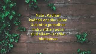 May Maadham Minnale Nee karaoke with Lyrics [upl. by Nisbet]