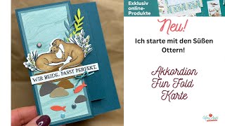 Stampin’Up NEU  Süße Otter  Akkordion Fun Fold Karte  Exklusive Online  die süßesten Otter [upl. by Clyte733]