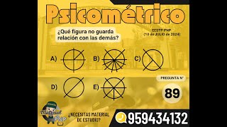 Parte 27  ¿Quieres probar tu inteligencia  Pregunta N°89  Admisión 20242 psicometrico pnp [upl. by Merow]