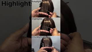 Type of highlights ✨hairhighlights highlights babylights chunks hairtutorial viraltech shorts [upl. by Matthaeus]