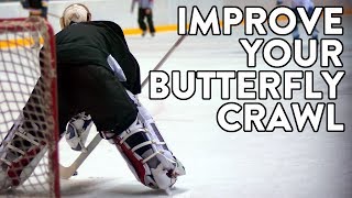 Three Off Ice Drills for Goalies Better Butterfly Crawl [upl. by Amaryllis]