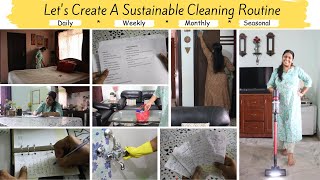 How To Create a Sustainable Cleaning ScheduleRoutine  Daily Weekly amp Monthly Cleaning Routine [upl. by Burkhart408]