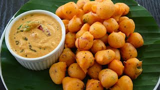 10 நிமிடத்தில் குட்டி போண்டாவும் சட்னியும் ரெடி  bonda in Tamil  evening snacks in Tamil  snacks [upl. by Lewej]