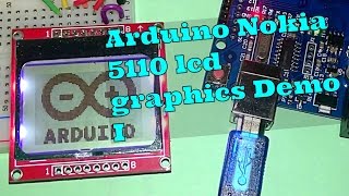 Nokia 5110 graphical lcd Demo using Arduino [upl. by Mientao]