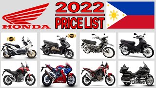 Honda Motorcycle Price List In Philippines 2022 [upl. by Ssenav493]