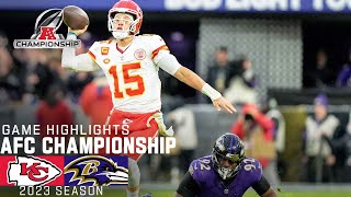 Kansas City Chiefs vs Baltimore Ravens Game Highlights  2023 AFC Championship [upl. by Sawyere]