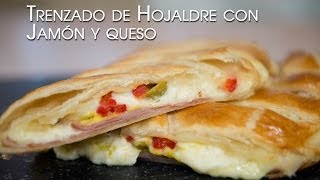 Trenzado de Hojaldre con Jamón Queso y Bechamel Buenisimo [upl. by Litsyrk663]