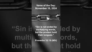 Ambassador in Chains  Verse of the Day  November 10 2024 verseoftheday proverbs [upl. by Ecilegna]