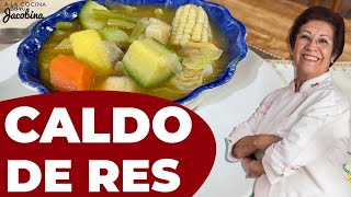 COMO HACER CALDO DE RES  COMO HACER CALDO DE RES TRADICIONAL  COMO HACER CALDO DE RES FÁCIL Y RICO [upl. by Eelaras]