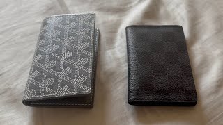 GOYARD Saint Pierre Card Wallet VS LOUIS VUITTON Pocket Organizer  COMPARISON [upl. by Akehsat]