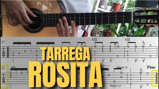 Tarregá  Rositá Polka  Tab [upl. by Nissie41]