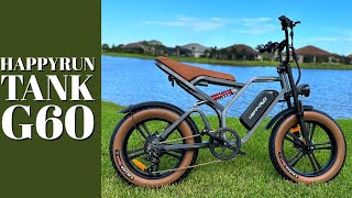 Happyrun G60 TANK Fat Tire Electric Bike  Power and Beauty [upl. by Alphonsa]