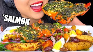 ASMR Salmon and Veggies  ASMR Phan [upl. by Ecnarret]