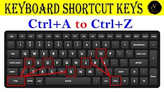 Shortcut Keys of Computer Ctrl A to Z  computer a to z shortcut keys  keyboard shortcut key a to z [upl. by Mond]