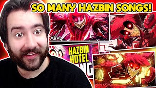 Reacting to Hazbin Hotel Songs Daddyphatsnaps Rustage FabvL TheManBeHisLa and More [upl. by Nnayecats]