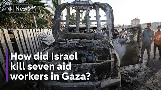 Three British aid workers in Gaza killed in Israel airstrike [upl. by Bondy153]