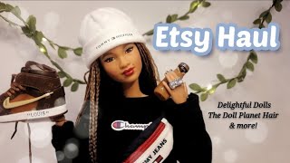 Barbie ETSY Shop Haul Realistic Clothes amp Accessories  Gift from delightfuldolls [upl. by Arutnev]