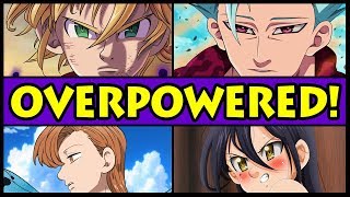 Top 10 OVERPOWERED Characters in Seven Deadly Sins Nanatsu no Taizai [upl. by Popelka]