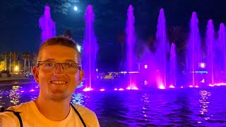 SALOU Spain  Beach Front amp Promenade Tour  Fountain Shows Bars amp MORE [upl. by Aloeda97]