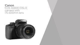 Canon EOS 4000D DSLR Camera with EFS Lenses  Product Overview  Currys PC World [upl. by Inalaehon967]