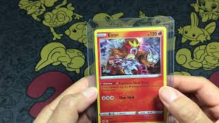 Entei Reverse Holo card from Crown Zenith pokemoncards pokémontcg pokemon [upl. by Prader]