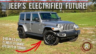 The 2022 Jeep Wrangler Sahara 4xe Is A Shockingly Quick Electrified Wrangler [upl. by Anitaf233]