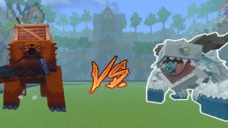 BarbearianBoss expansion vs Frostmaw Mowzies Mobs  Minecraft Mobbattle [upl. by Meris]