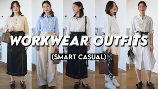 WORKWEAR CAPSULE WARDROBE  20  Smart Casual Looks [upl. by Ede824]