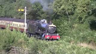 GWR Manor Class No7822 Foxcote Manor struggles up the incline at Green End NYMR [upl. by Tioneb953]