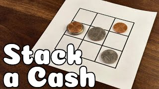 How to Play Stack A Cash  place stack move and flip coins to form a threeinarow [upl. by Correna28]