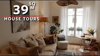 Tour an Interior Designers 39m² Paris apartment a One Bedroom in Central Paris [upl. by Niahs907]