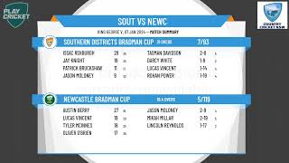 Country Cricket NSW  Bradman Cup  Round 4  Southern Districts Bradman Cup v Newcastle Bradman Cup [upl. by Htenaj]