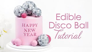 How to make Disco Ball Cake Toppers  Cake Decorating Tutorial [upl. by Llireva]