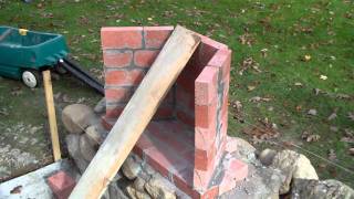 DIY  Outdoor Rumford Fireplace Fieldstone Part 8 [upl. by Riamu]