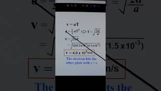 Electron Travels across Parallel Plates [upl. by Keelin]