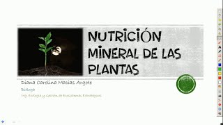 Clase Nutrición en las plantas [upl. by Eilarol]