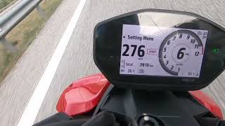 Ducati Streetfighter V2 Acceleration  Top speed [upl. by Angelique470]