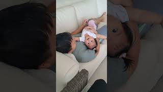 Dady and Amirah Zoey bonding😍😃🤣makulit na bata😍🤣baby cute smile funny shorts video [upl. by Rudy]