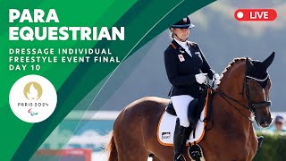 Para Equestrian  Dressage Individual Freestyle Event Final  Day 10 [upl. by Icnarf]